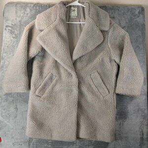 Abercrombie & Fitch The A&F Teddy Coat FLaw‎ S Grunge Mob Wife Heavy Maximalism